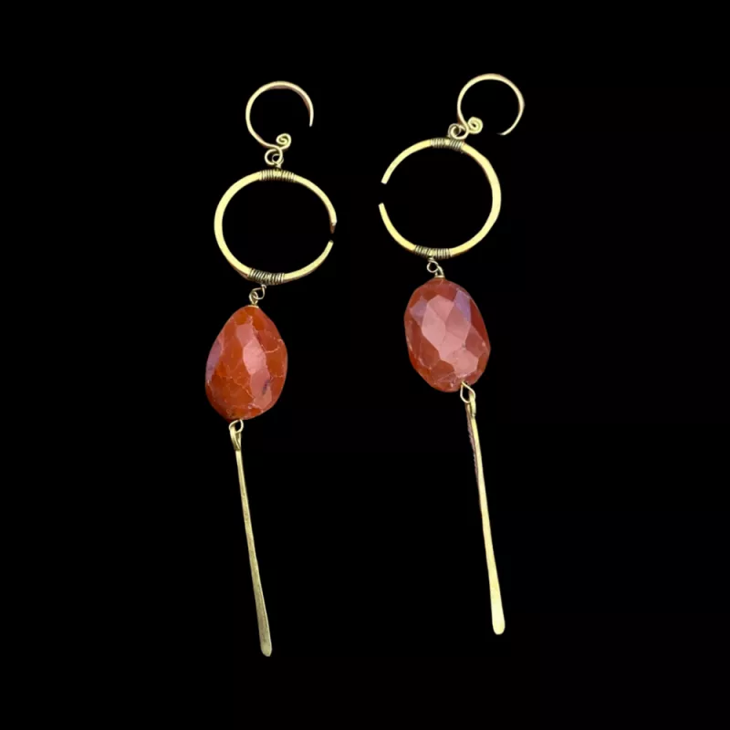 Boucles d'oreilles en laiton, Paris, Martyne Travel Market