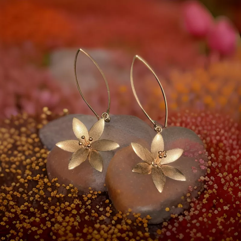 Boucles d'oreilles plaqué or jaune et rose, Paris, Martyne Travel Market