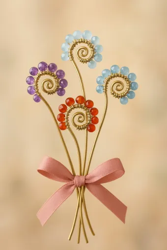 Boucles d'oreilles en laiton et pierre